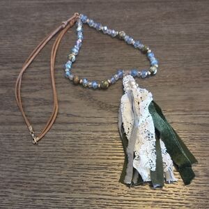 Bohemian Beaded Necklace with Tassel